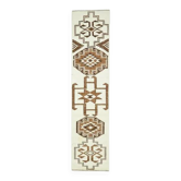 Couloir vintage turc fait main en laine et coton beige 81x348