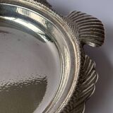 Vintage silver metal fish dish
