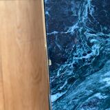 Red Edition brass and green marble lounge table