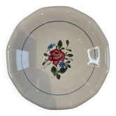 Large deep plate Sarreguemines Vosges