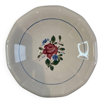 Large deep plate Sarreguemines Vosges