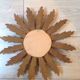 Vintage wooden Golden Sun mirror, 60 years