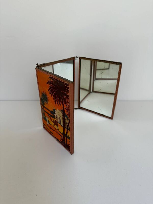 Miroir triptyque de barbier orientaliste, 1920