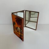 Orientalist triptych barber mirror 1920