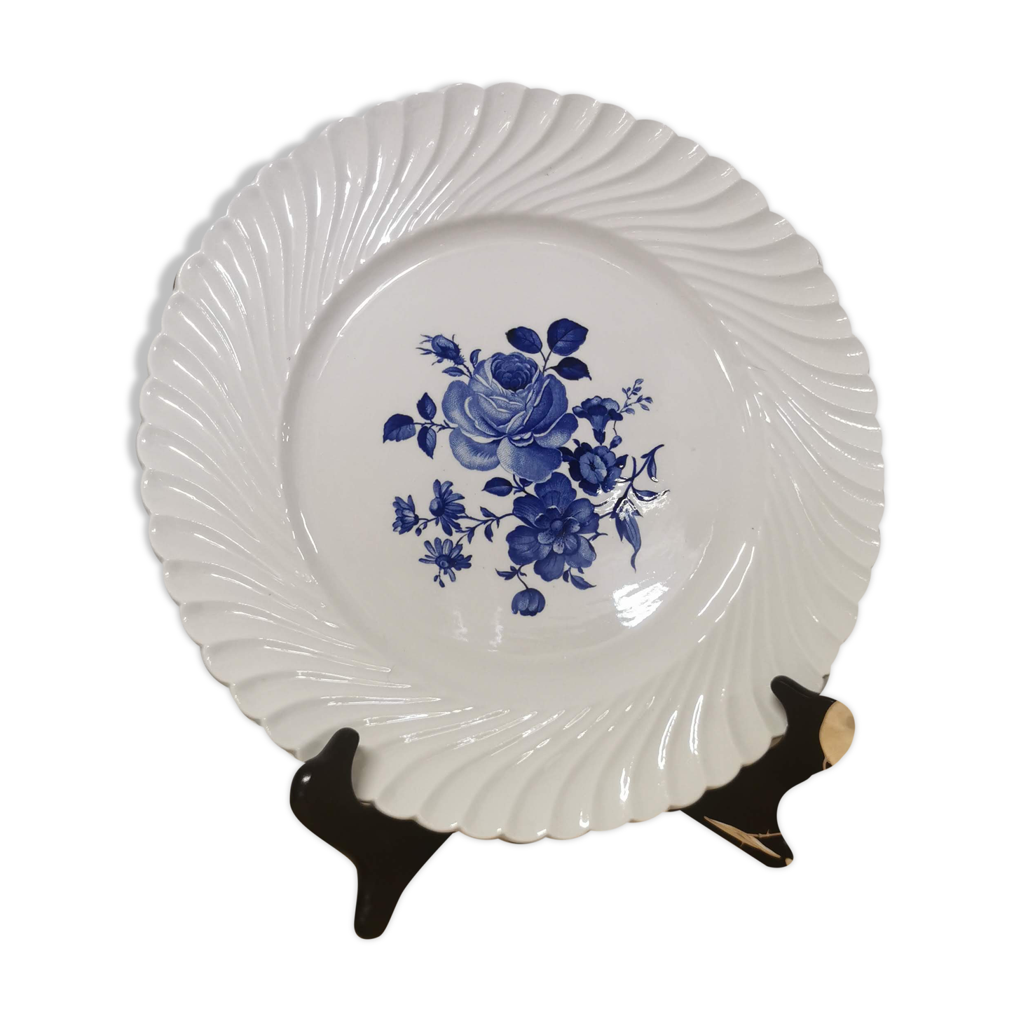 Keller - Guerin service dish - blue flower décor