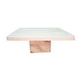 White marble square coffee table, Italy 1970s