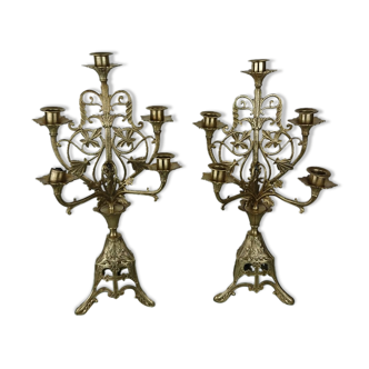 Brass altar candlesticks