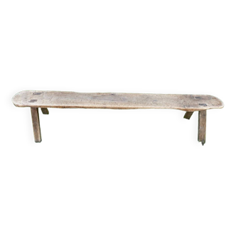 Banc de table de ferme ancien et rustique