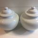 Duo Jar Style Lamp Bases Glazed White Porcelain Decorative Art Living Room