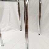 Design console 70 metal chromed smoked glass