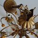Murano glass and gilded metal drop chandelier, 1950s-1960s