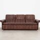 Brown leather sofa, Swiss design, 1970s