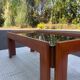 Afra and Tobia Scarpa wood and smoked glass coffee table