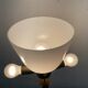 Empire style column lamp in bronze, opaline and marble