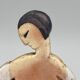 Women's cast iron subject 1930 art deco signature to identify polychrome