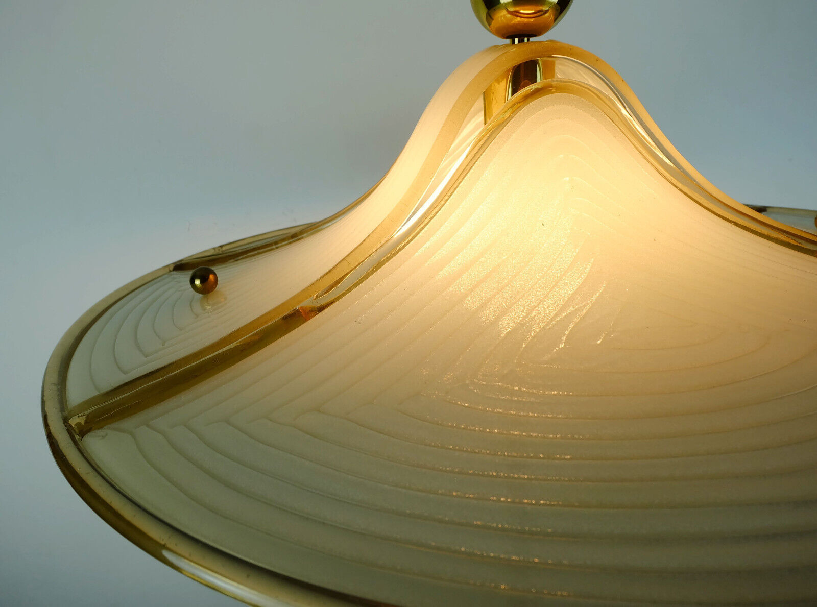 large cristallux hustadt adlustable PENDANT LAMP acrylic and brass