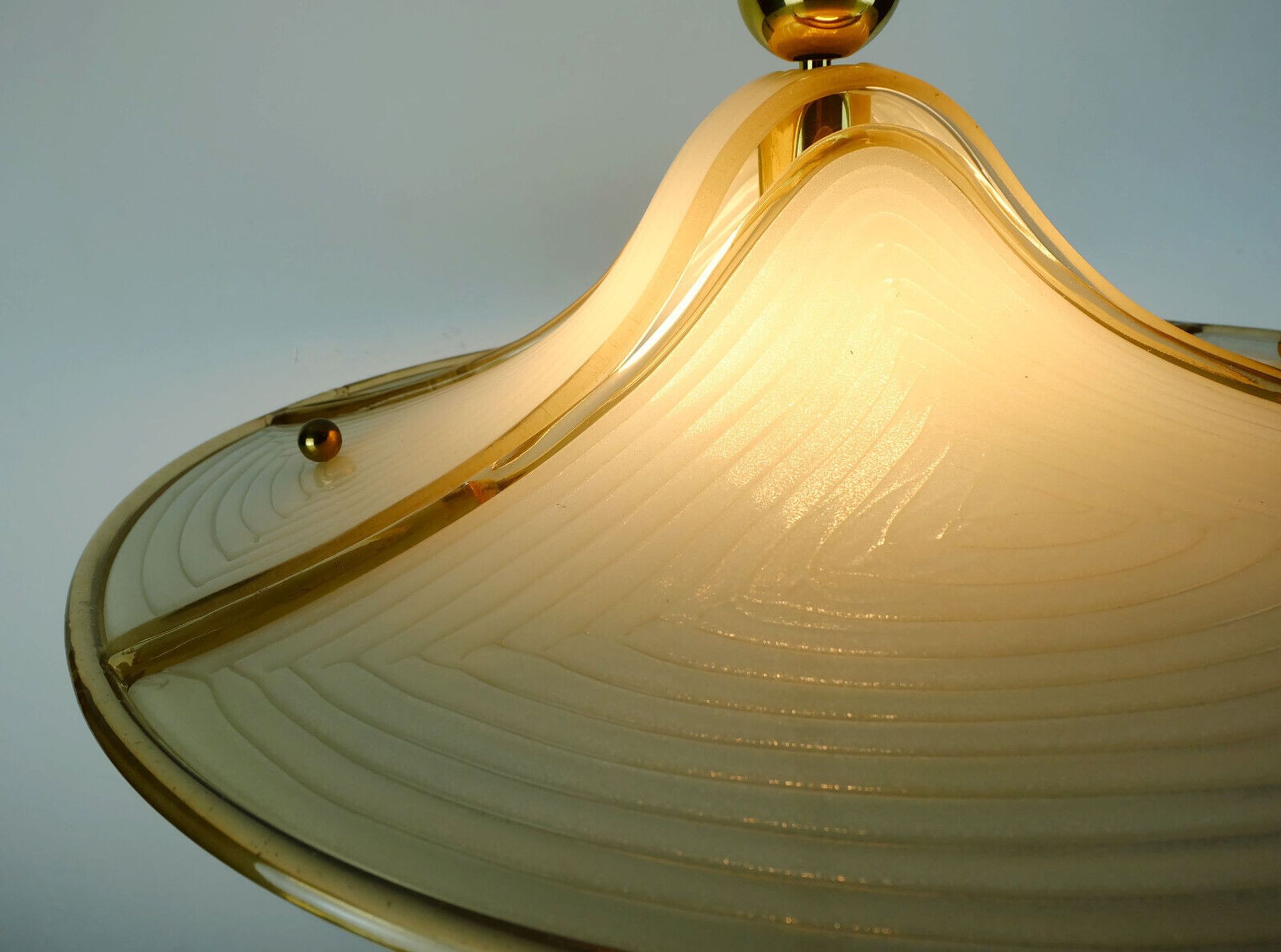 large cristallux hustadt adlustable PENDANT LAMP acrylic and brass