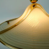 large cristallux hustadt adlustable PENDANT LAMP acrylic and brass