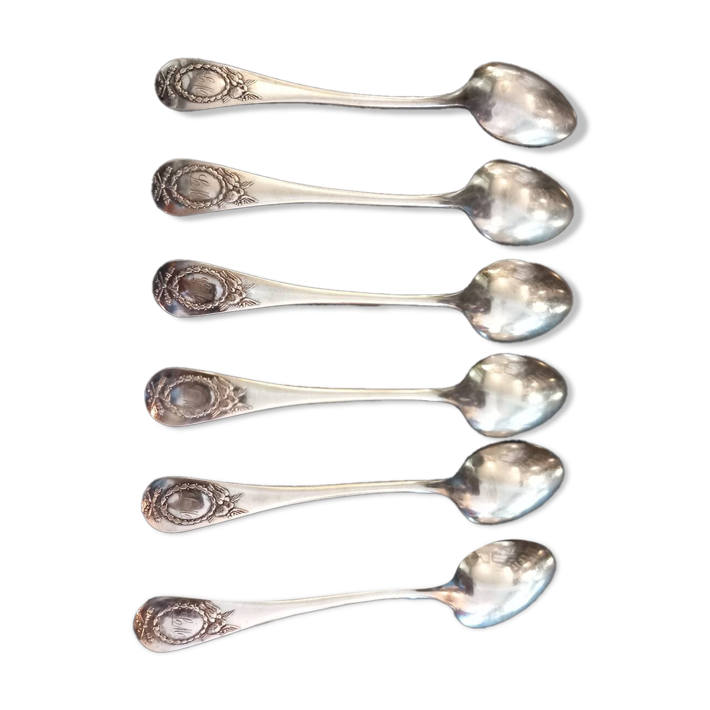 6 dessert spoons. Boulenger. 19th