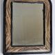 Antique Louis-Philippe mirror, painted wood imitation wood, 27 x 34 cm, 19th century