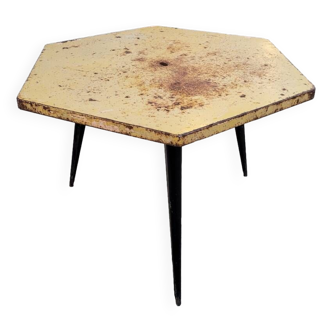 Table Tolix de Xavier Pauchard ancienne 1950s tripode