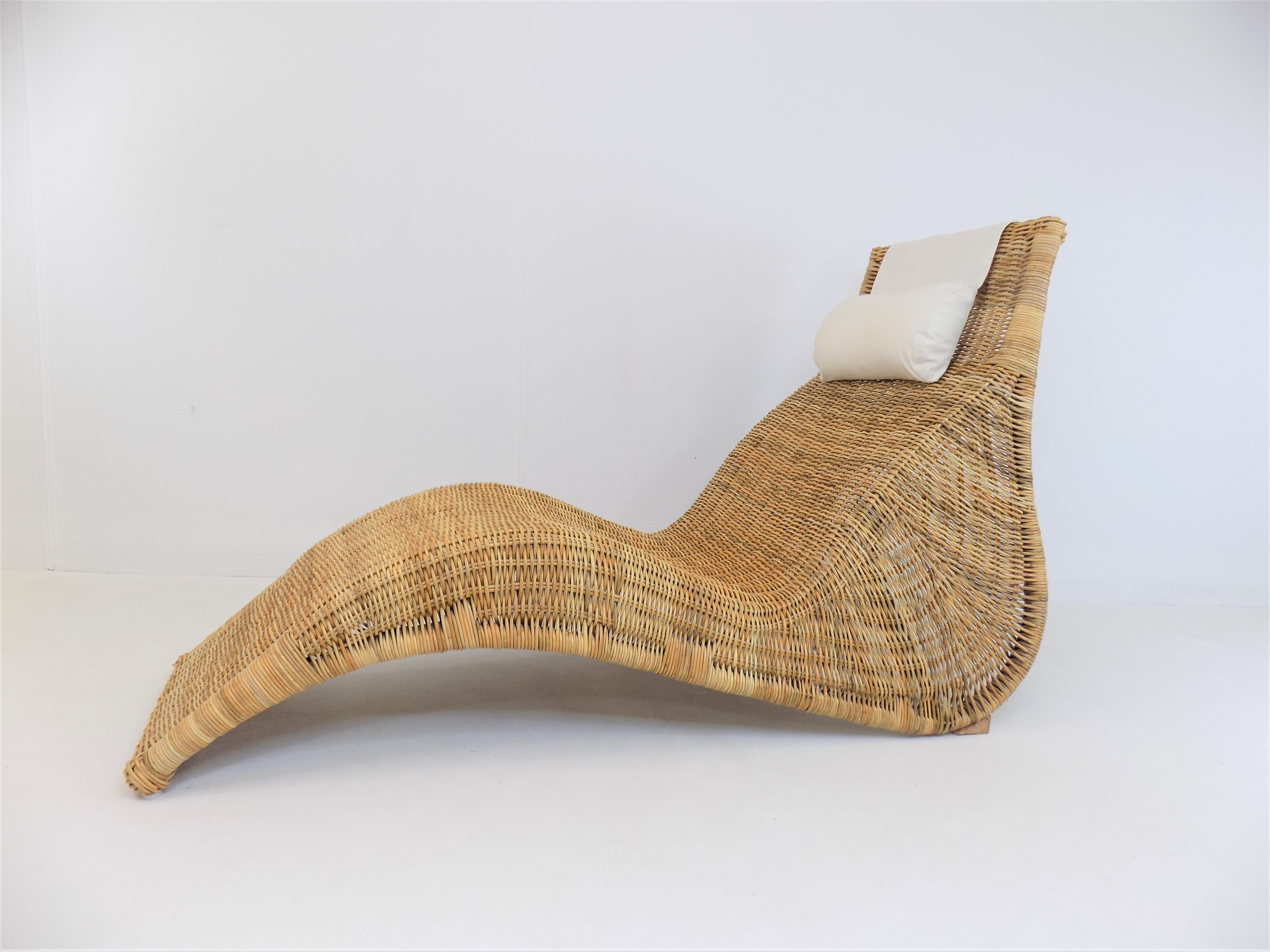 Chaise longue Karlskrona en rotin par Karl Malmvall