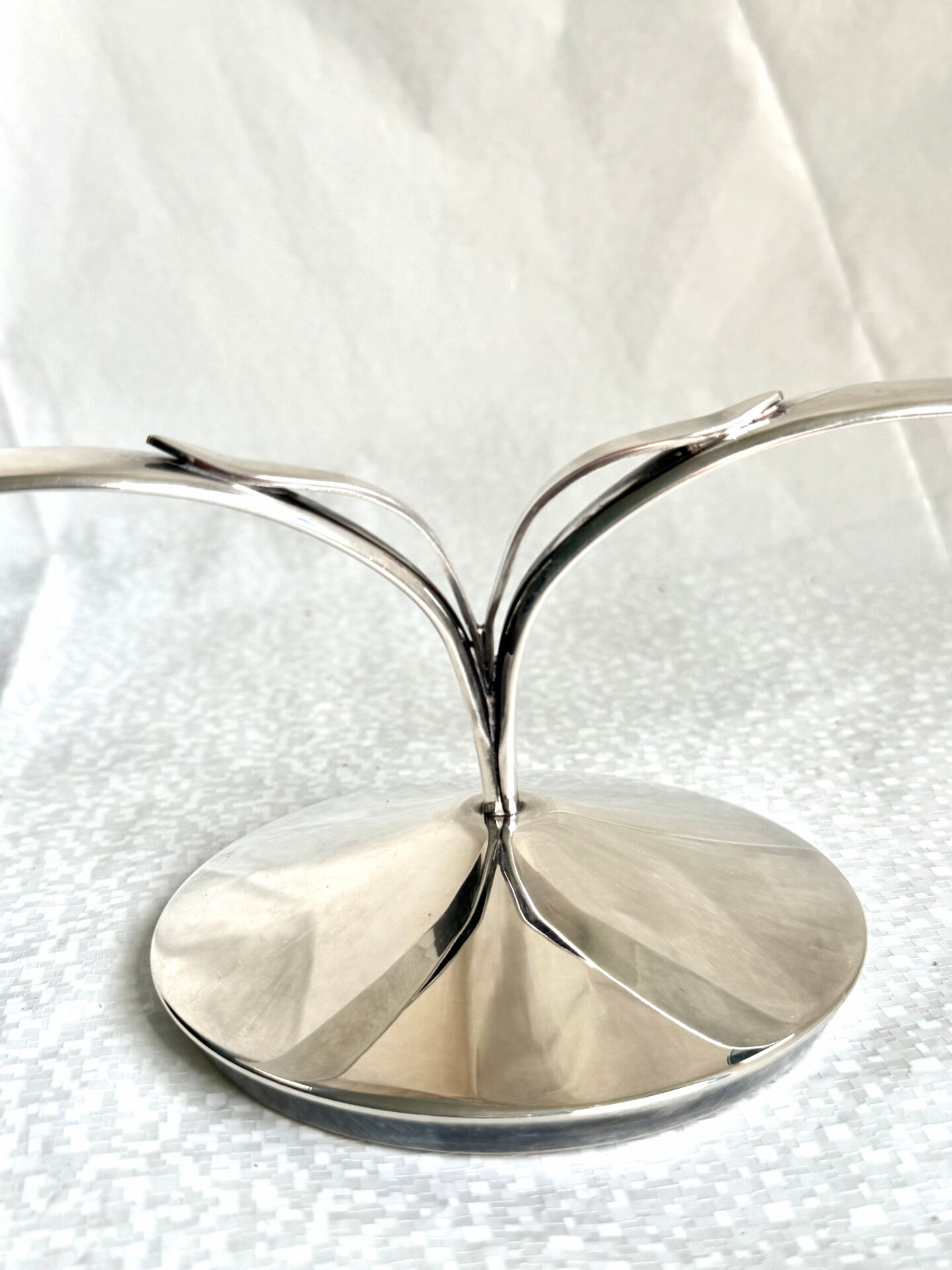 Bougeoir double en argent massif de style Art Déco danois