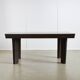 Large Robust Dinig Table with Carved Legs and Glass Top