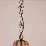 Wonderful Amber Vintage Venetian Lantern, Seguso Murano Glass, Italy, 1950s
