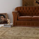 Crushed velvet button back sofa