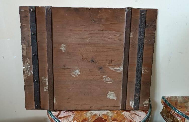 Ancient Table Large Sketch in Oil on Panel Convent of the Brothers 19th Century