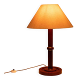 Vintage wooden table lamp from the 1960s.