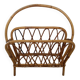 Vintage rattan wicker magazine rack