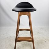 Lot de 3 tabourets de bar en teck d'Erik Buch Danish Design