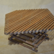 Table ajourée en bois 1980