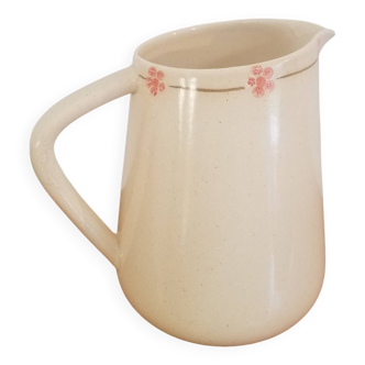 Hand-painted glazed ceramic pitcher