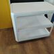 Chariot de bar blanc vintage par Alberto Rosselli pour Kartell, 1970 Italie