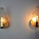 Pair of "leaf" wall lamps by Carl Fagerlund, Murano glass, Germany, 1970