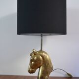 Horse head table lamp from the 70s, signed and numbered