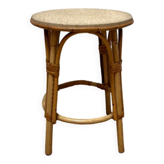 Tabouret / porte plante rotin