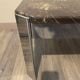 Table basse vintage roche bobois marbre pieds chromé circa 1970s