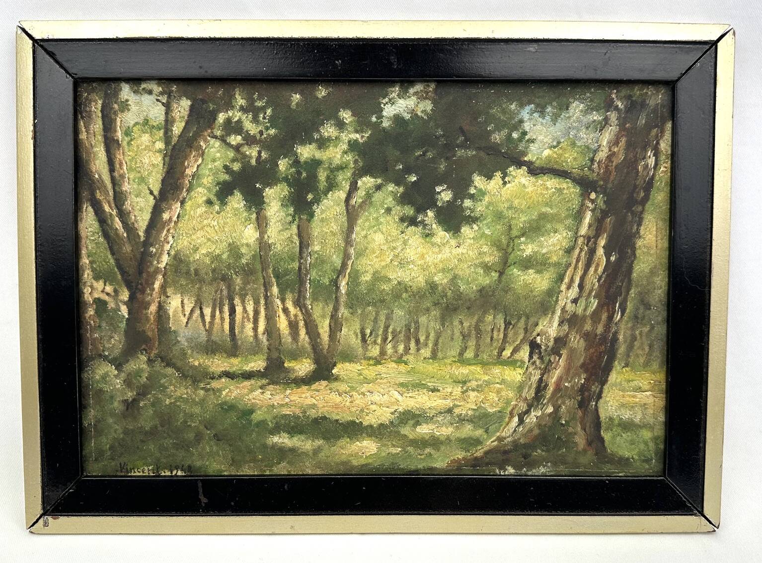 Oil on vintage panel