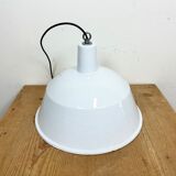 Industrial White Enamel Pendant Lamp from EMAX, 1960s