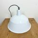Industrial White Enamel Pendant Lamp from EMAX, 1960s