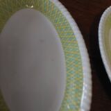 Pair of Badonviller iron earthenware dishes, Amina model
