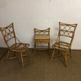 Rattan chairs with bedside