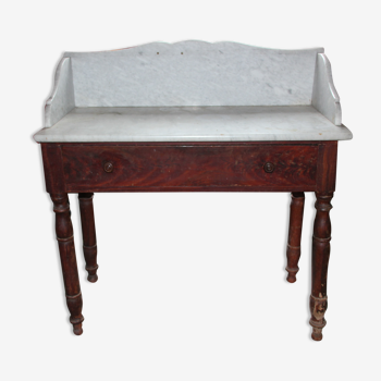 Old wooden and marble toilet table