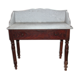 Old wooden and marble toilet table
