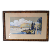 Framed watercolor