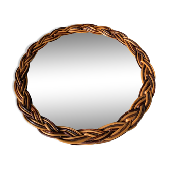 Rattan mirror